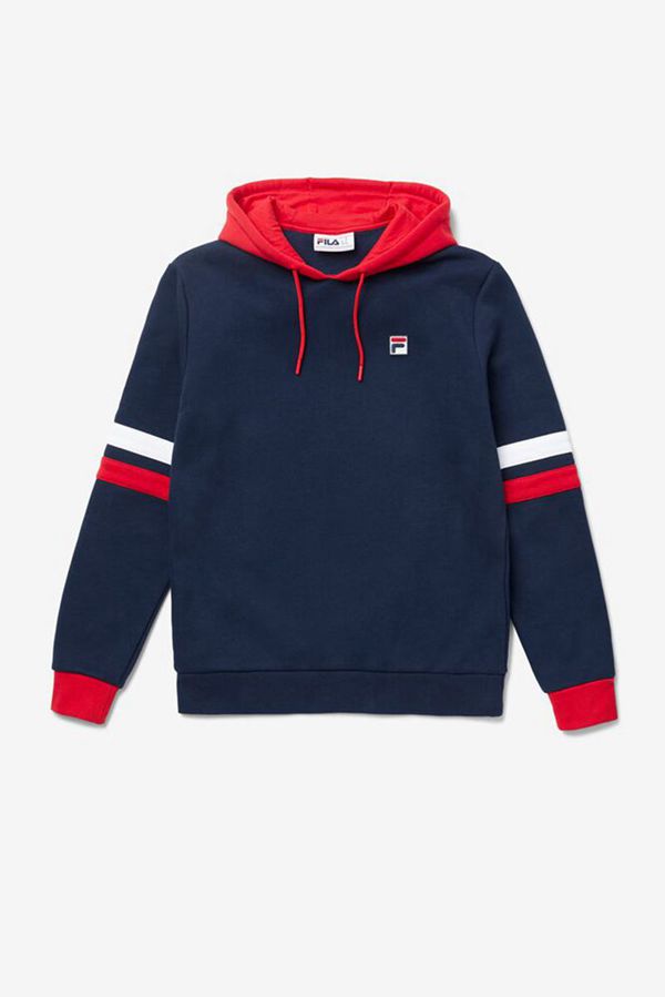 Fila Mikiny Panske Námornícka Modrá / Červené / Biele - Hurley Fleece Vypredaj - Slovakia 09328-ENQK